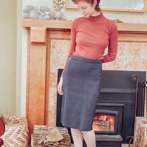 J. Jill cotton/wool blend woven pencil skirt